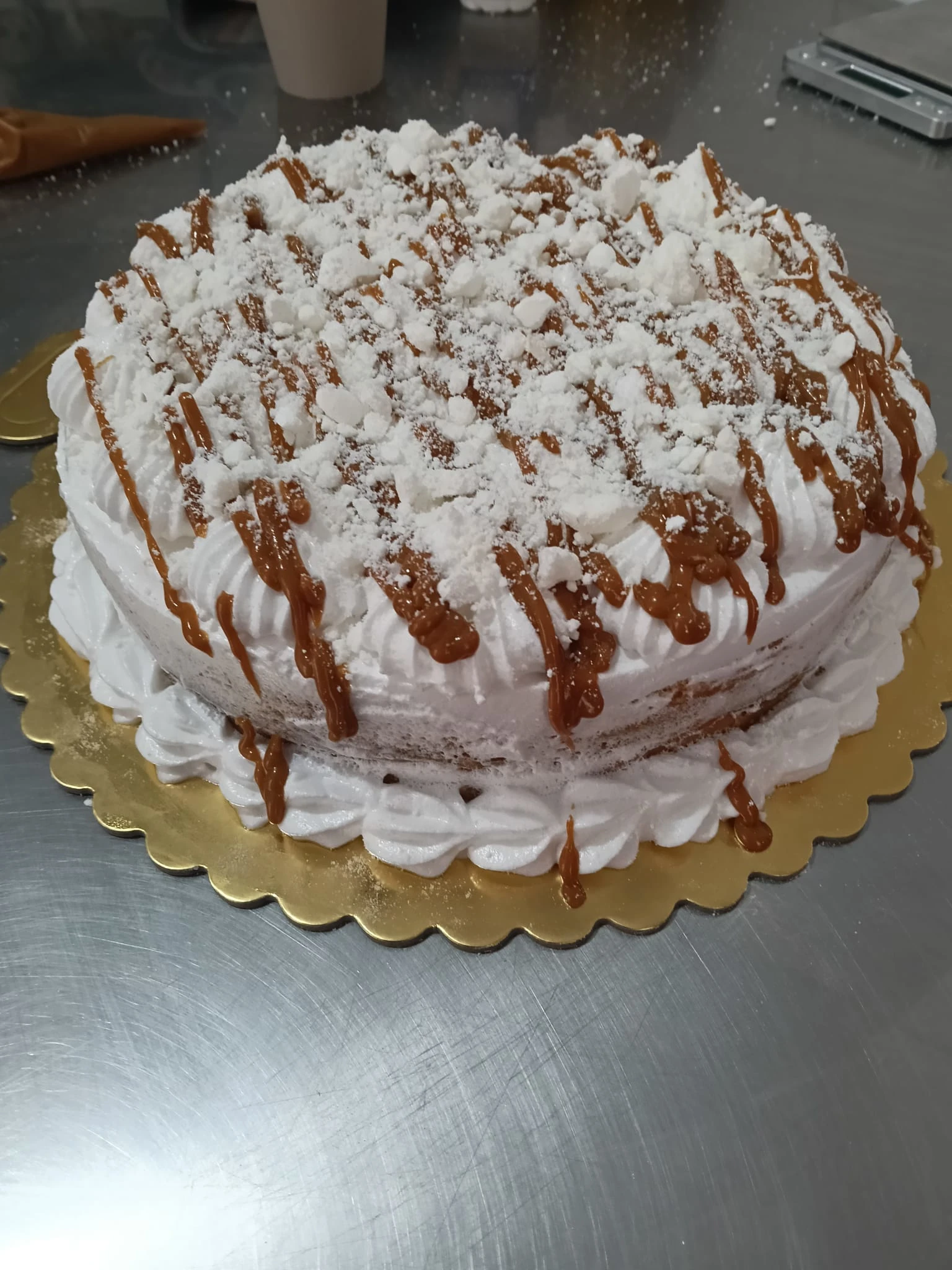 Tarta de dulce de leche y merengue